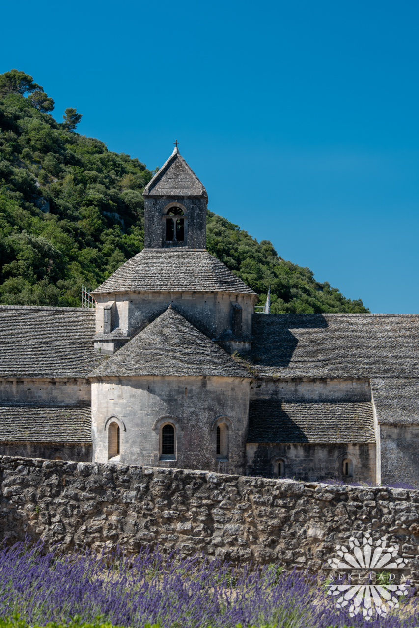 Opactwo Senanque (fr. Abbaye Notre-Dame de Sénanque); Prowansja-Alpy-Lazurowe Wybrzeże; Francja.