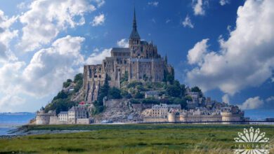 Mont-Saint-Michel; Normandia, Francja.