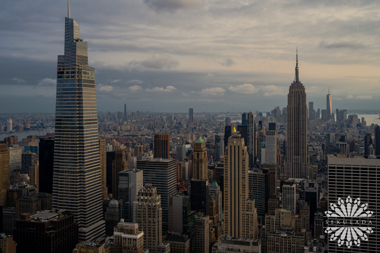 Panorama Nowego Jorku widziana z Top of The Rock; USA.